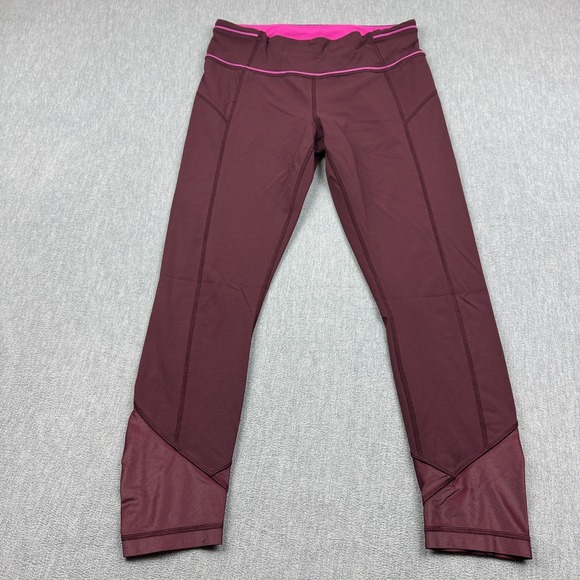 lululemon athletica Pants - Lululemon Womens Leggings 8 Red Pace Queen Tight 26" Luxtreme Yoga Athletic